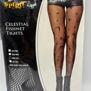 Spirit Black Celestial Fishnet Tights
